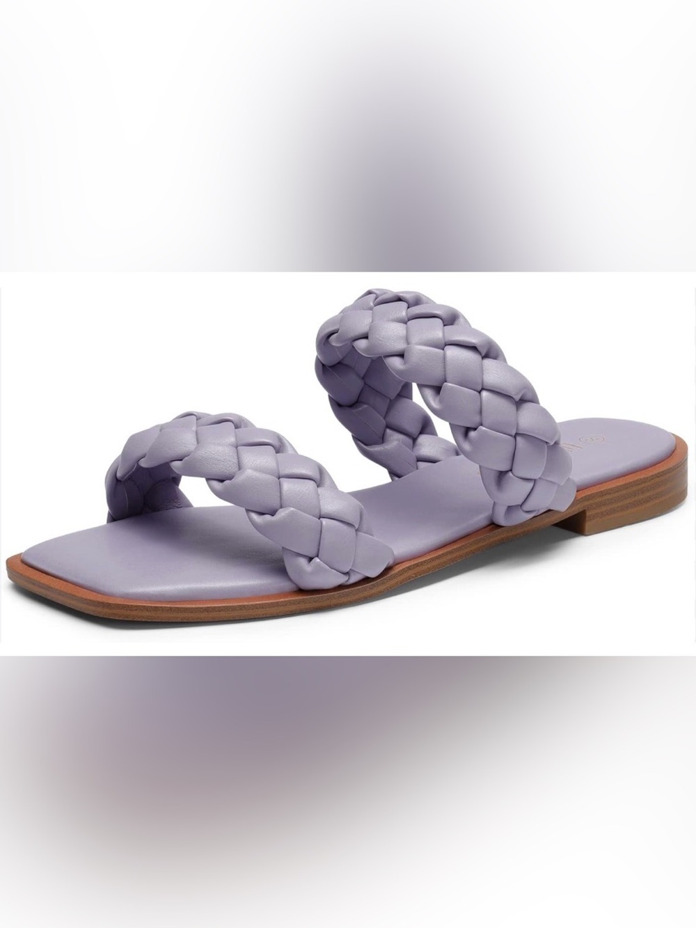 A New Day Women's Braided Two Band Lavender Sandals - Size 8 - NWT